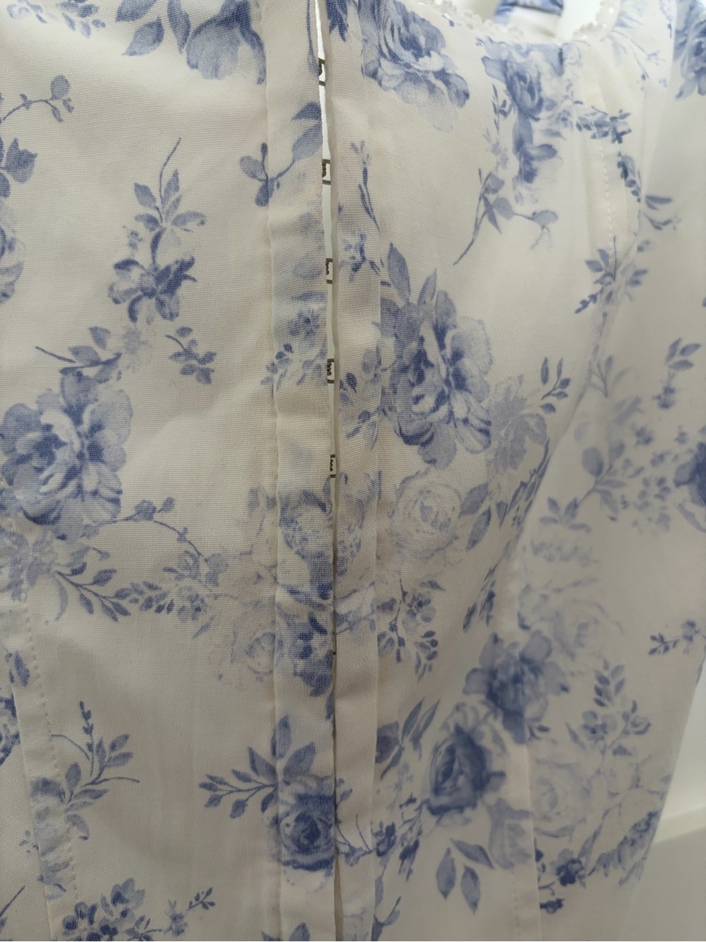 Garage Cream Tank Top with Blue Floral Print - Picture 3 of 4